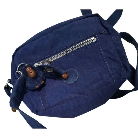 Kipling Navy Blue Crossbody Bag Adjustable Strap & Zippered Pockets Lightweight - Picture 1 of 7